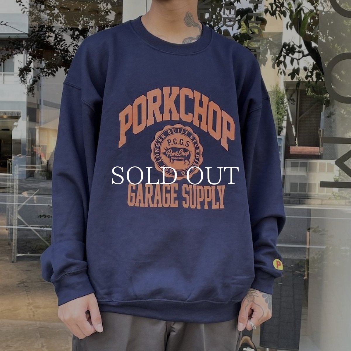 画像5: PORKCHOP GARAGE SUPPLY  2nd COLLEGE SWEAT (BLACK) (5)