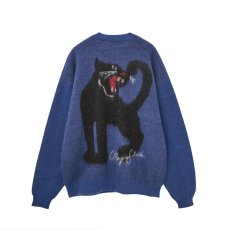 画像2: MAGIC STICK  Mohair Black Panther Crew knit (Royal Blue) (2)