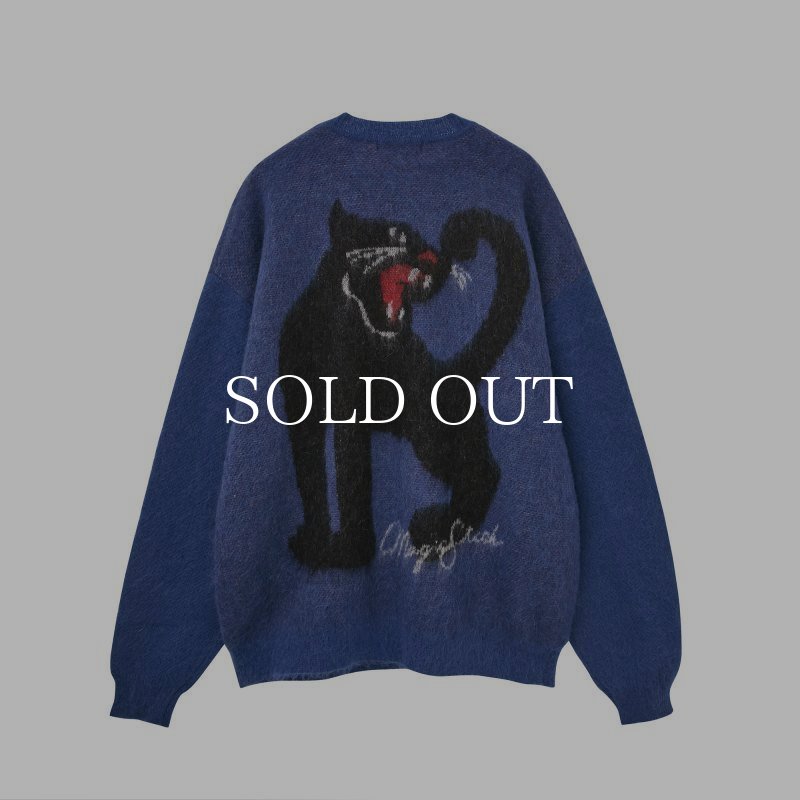 MAGIC STICK Mohair Black Panther Crew knit (Royal Blue) 23AW-MS10