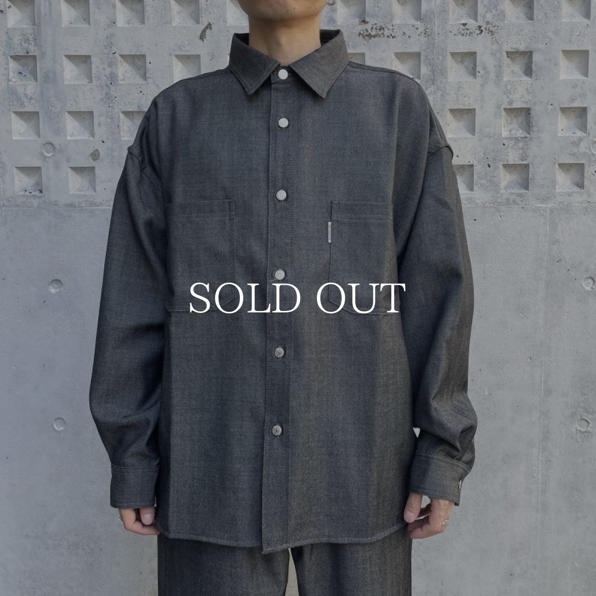 画像3: COOTIE   Wool Work L/S Shirt (Indigo) (3)