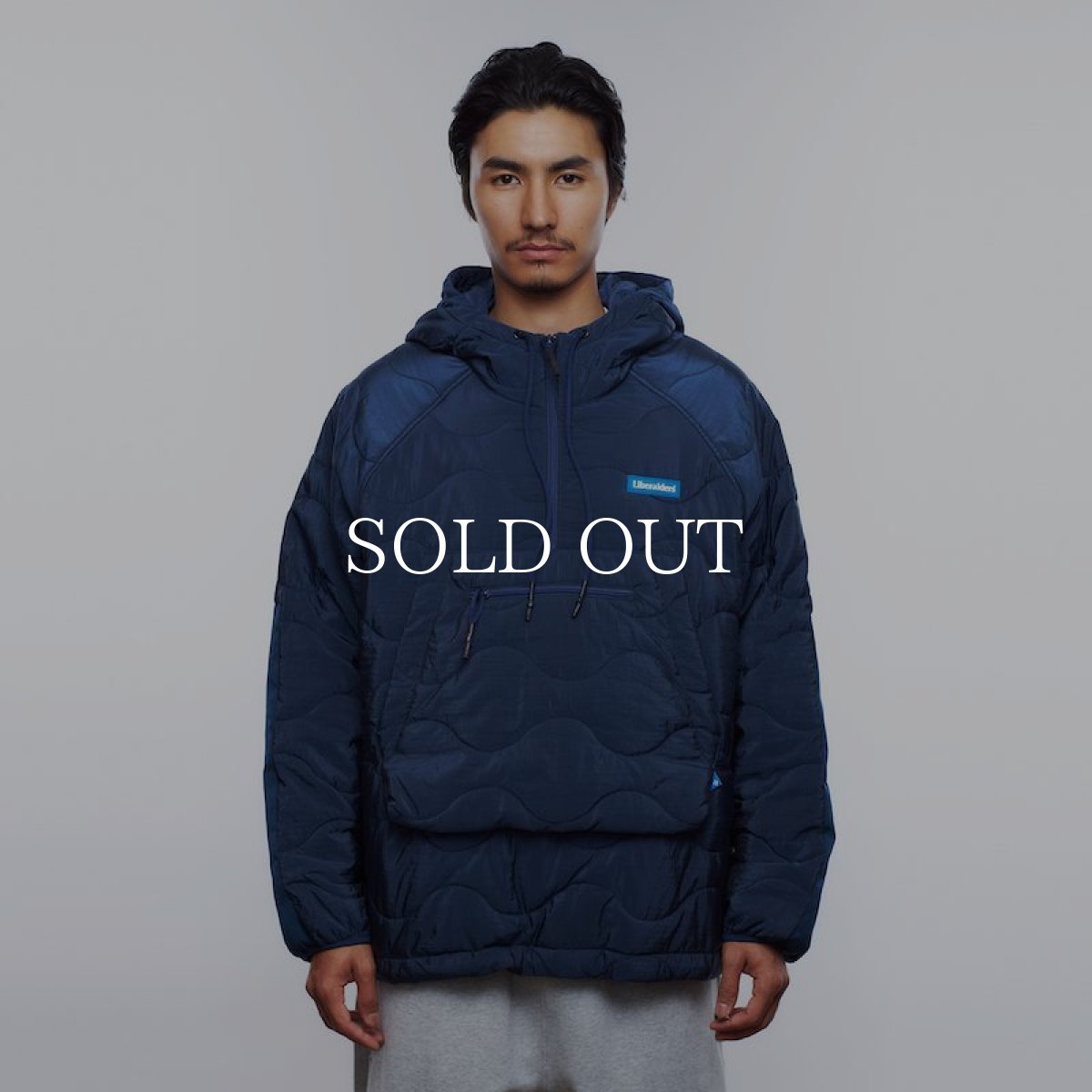 画像7: Liberaiders  QUILTED RIPSTOP NYLON HOODIE (NAVY) (7)