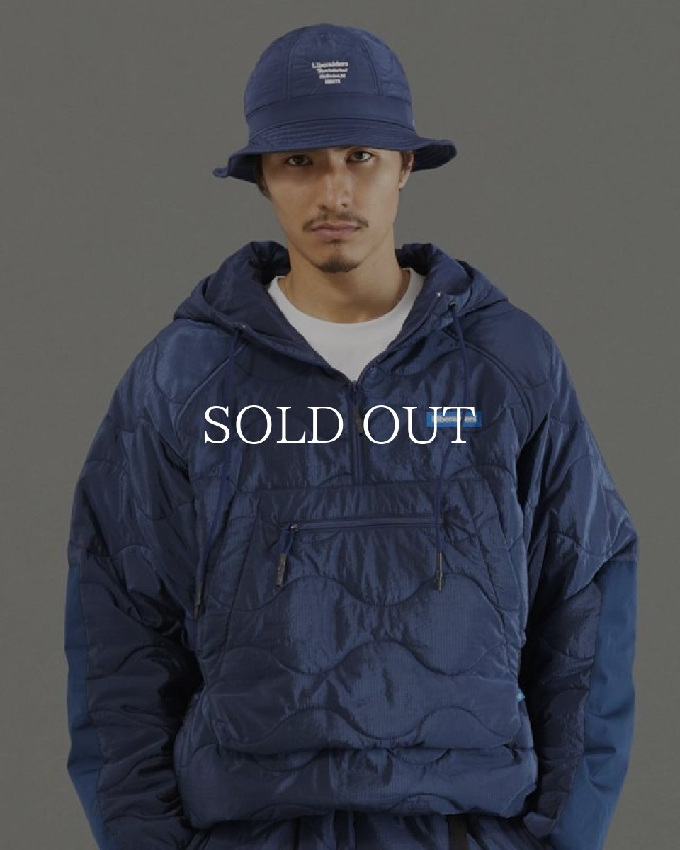 画像11: Liberaiders  QUILTED RIPSTOP NYLON HOODIE (NAVY) (11)