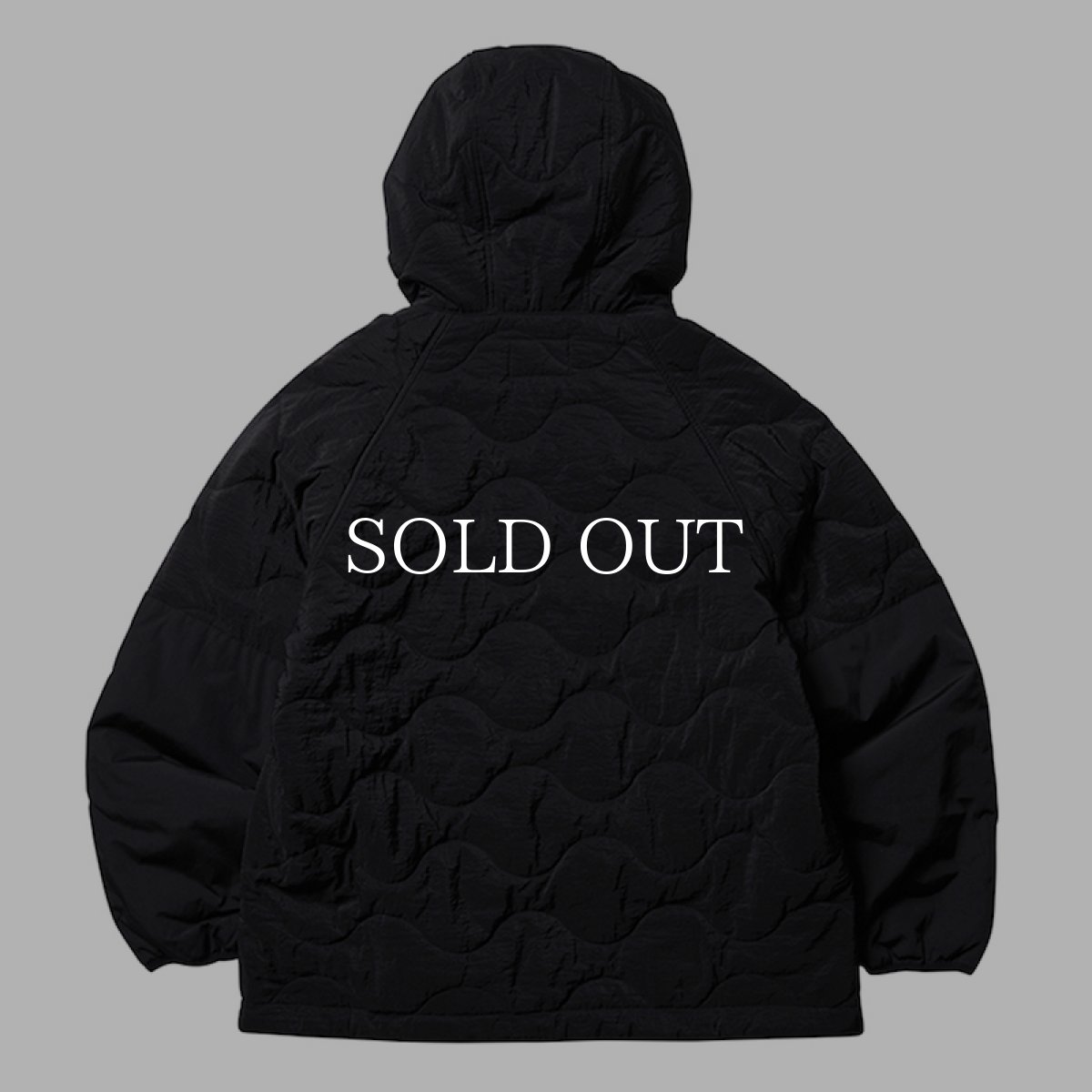 画像2: Liberaiders  QUILTED RIPSTOP NYLON HOODIE (BLACK) (2)