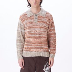 画像1: OBEY   CARTER SWEATER POLO (BROWN MULTI) (1)