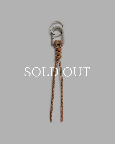 hobo WHIP STITCH CORD KEY RING COW LEATHER (BROWN) HB-A4205
