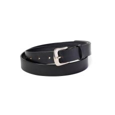 画像1: CALEE  PLANE LEATHER NALLOW BELT (BLACK) (1)