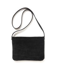 画像1: hobo  SHOULDER POUCH COW SUEDE (BLACK) (1)