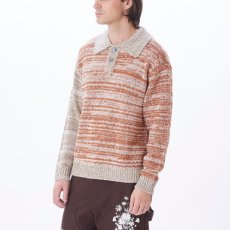 画像2: OBEY   CARTER SWEATER POLO (BROWN MULTI) (2)