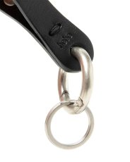 画像3: hobo  STUDDED ROUND KEY RING COW LEATHER (BLACK) (3)