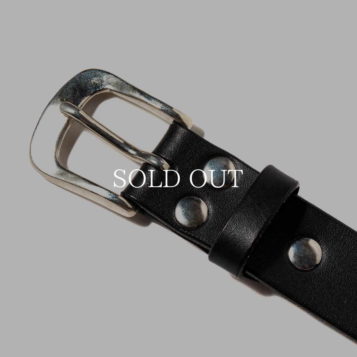 画像2: CALEE  PLANE LEATHER NALLOW BELT (BLACK) (2)