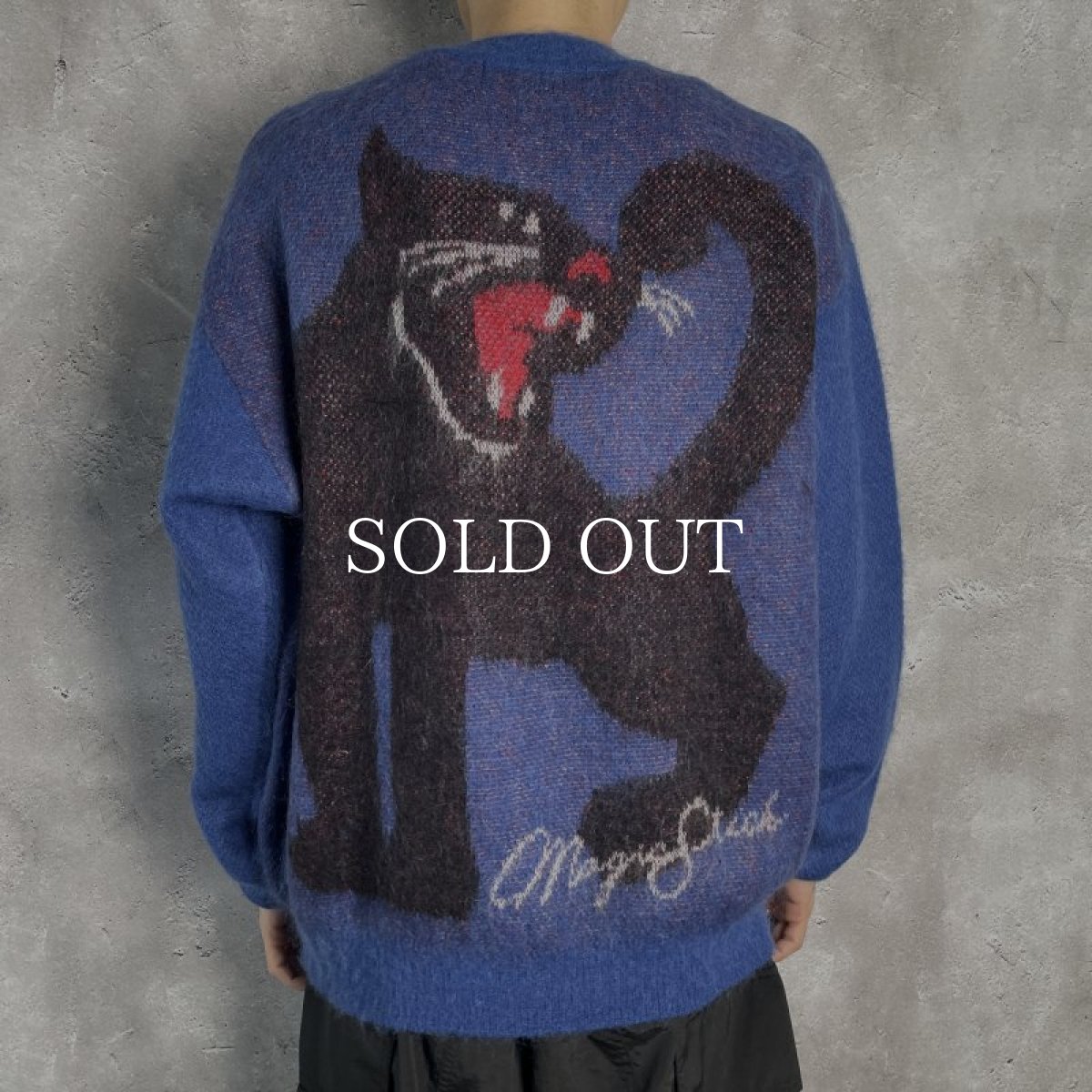 画像10: MAGIC STICK  Mohair Black Panther Crew knit (Royal Blue) (10)