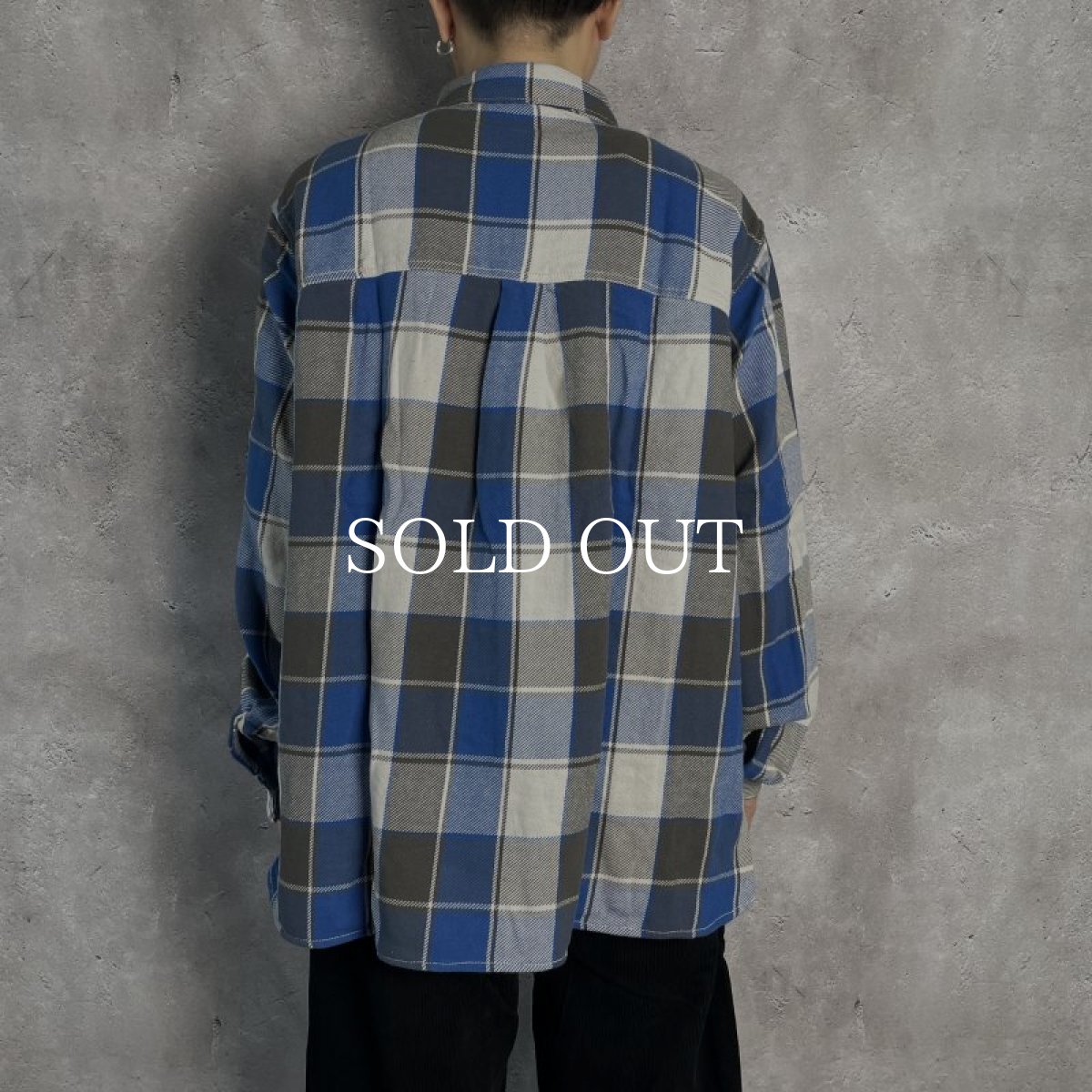 画像8: CHALLENGER  L/S BIG CHECK SHIRT (BLUE) (8)