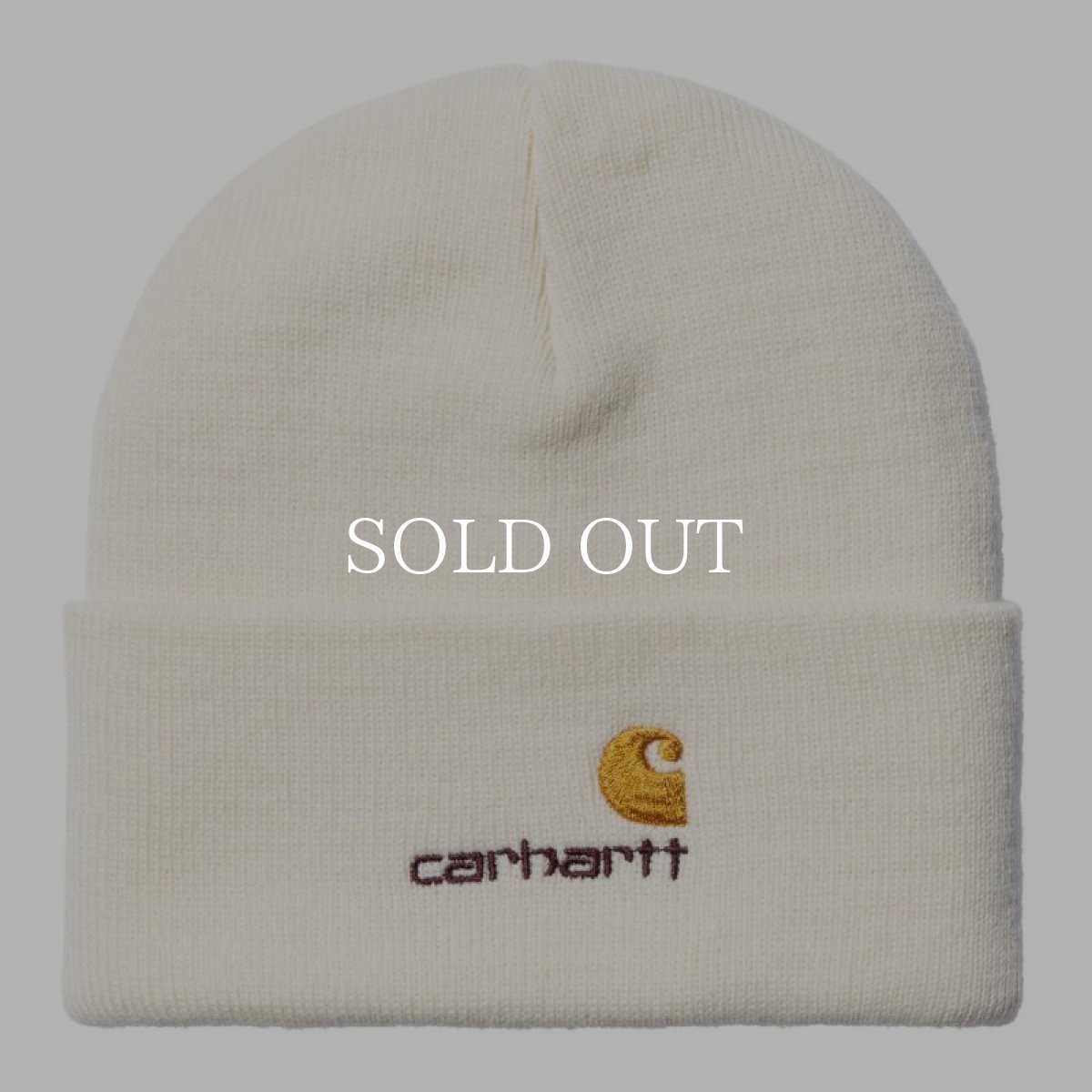 画像1: CARHARTT WIP  AMERICAN SCRIPT BEANIE (Natural) (1)