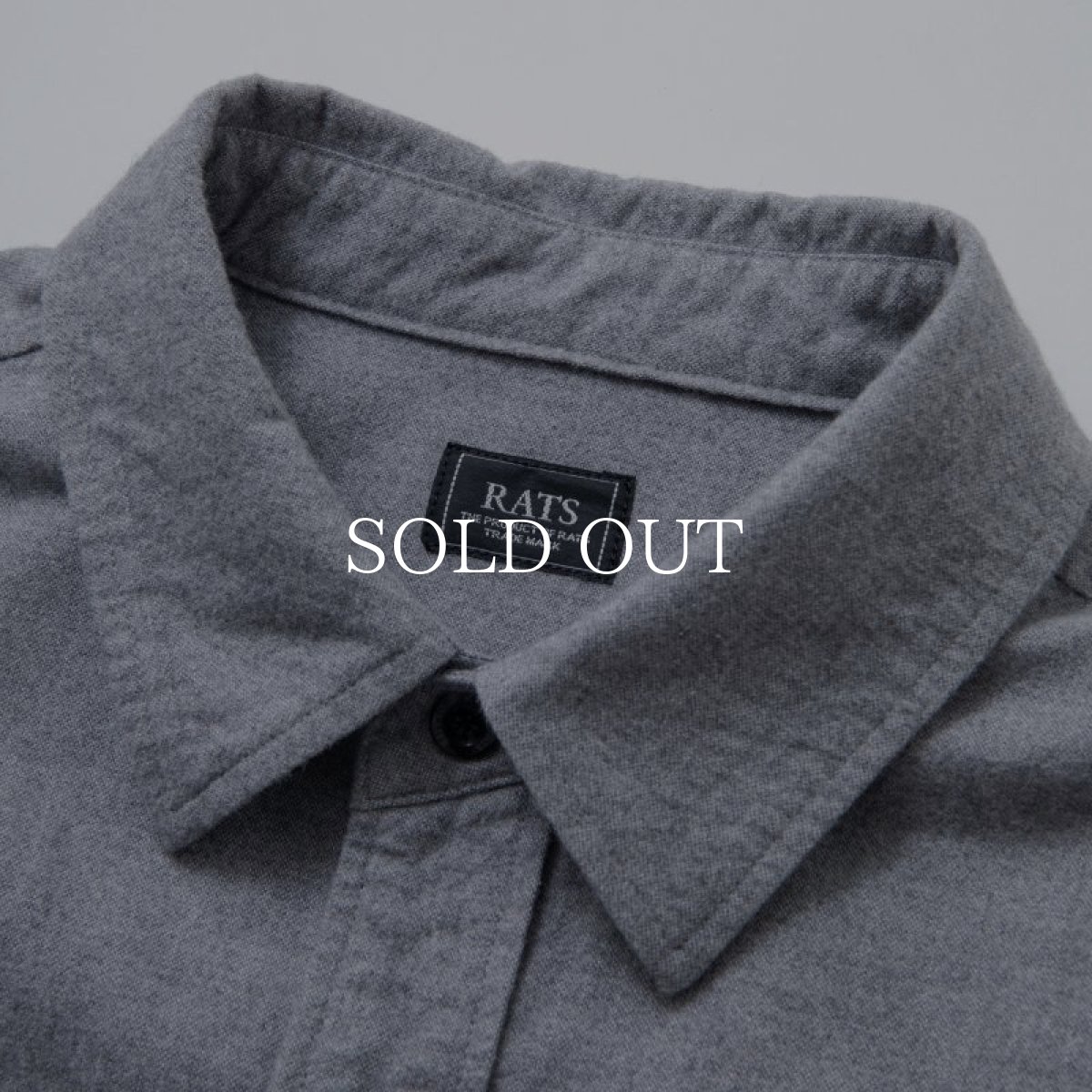 画像3: RATS  COTTON FLANNEL SHIRT (HEATHER GRAY) (3)