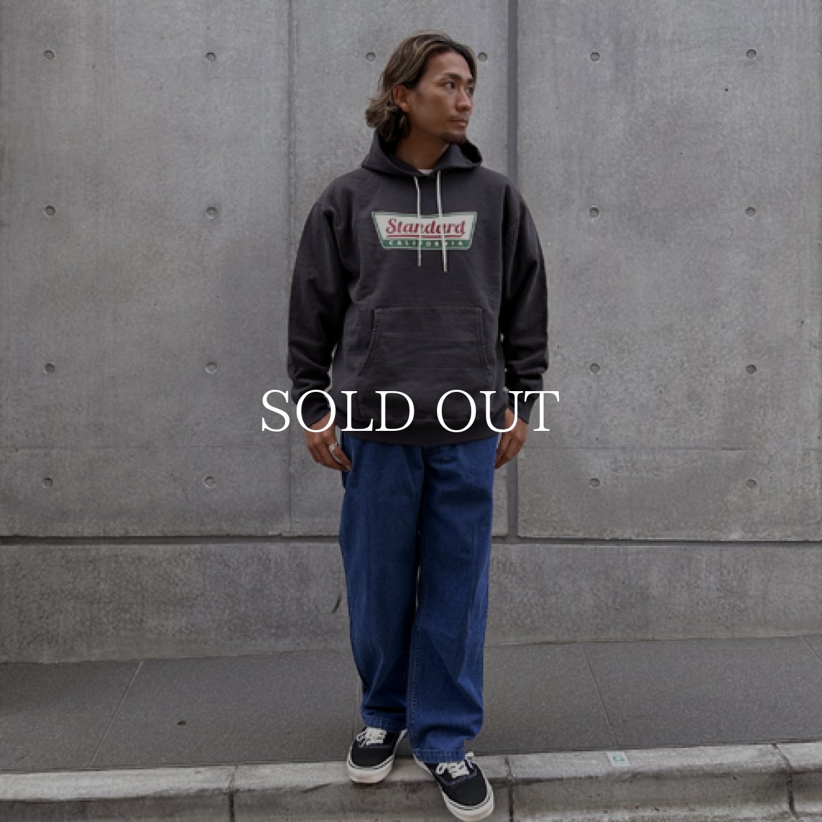画像5: STANDARD CALIFORNIA  SD US Cotton Logo Hood Sweat (Black) (5)
