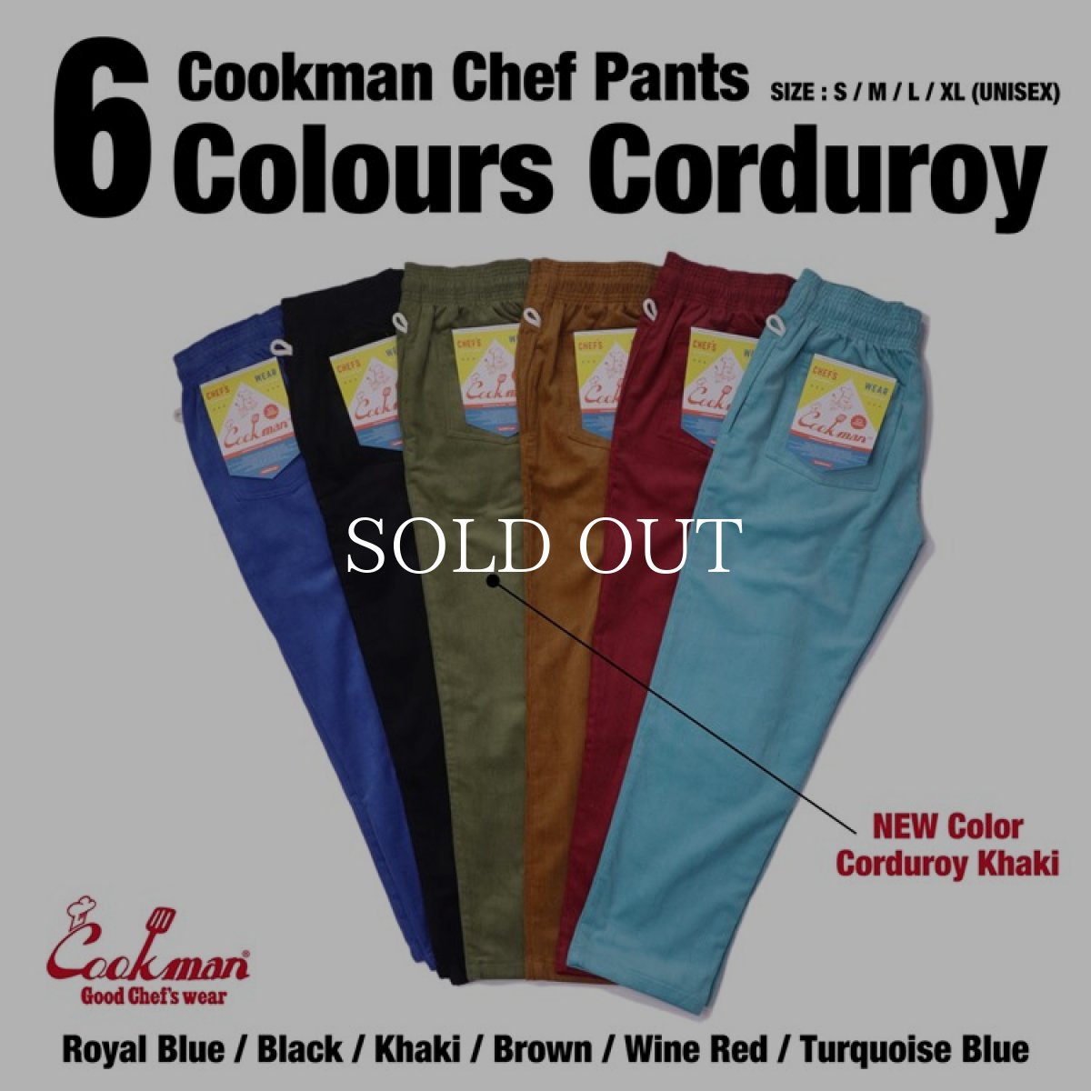 画像16: COOKMAN  Chef Pants Corduroy (Black) (16)