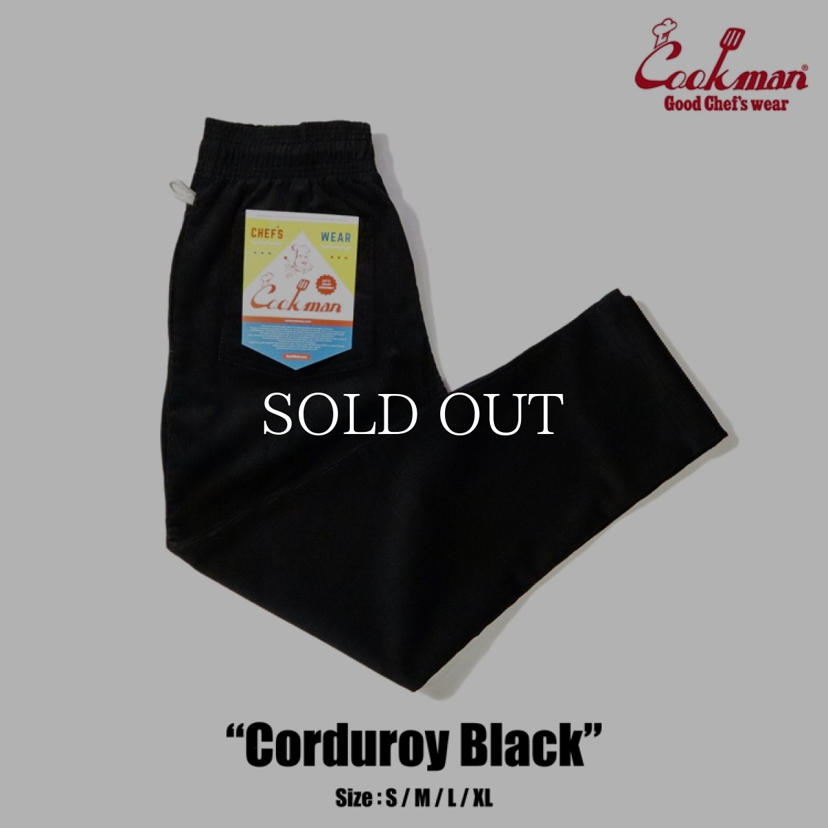 画像1: COOKMAN  Chef Pants Corduroy (Black) (1)