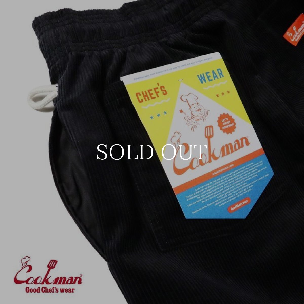 画像8: COOKMAN  Chef Pants Corduroy (Black) (8)