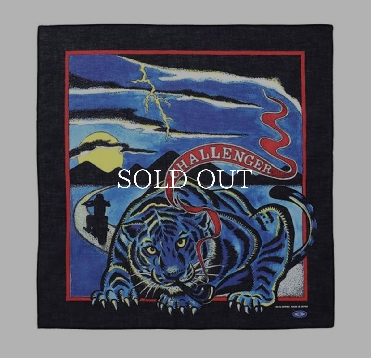 画像1: CHALLENGER  B.D SOUTH TIGER BANDANA (BLACK) (1)