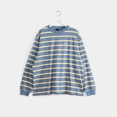 画像1: APPLEBUM  "Bonita" Border L/S T-shirt (Smoke Blue) (1)