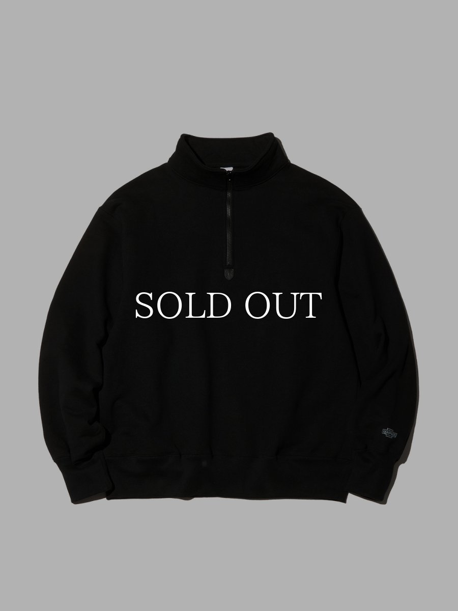 画像1: RADIALL  HOTBOX - STAND COLLARED SWEATSHIRT L/S (Black) (1)