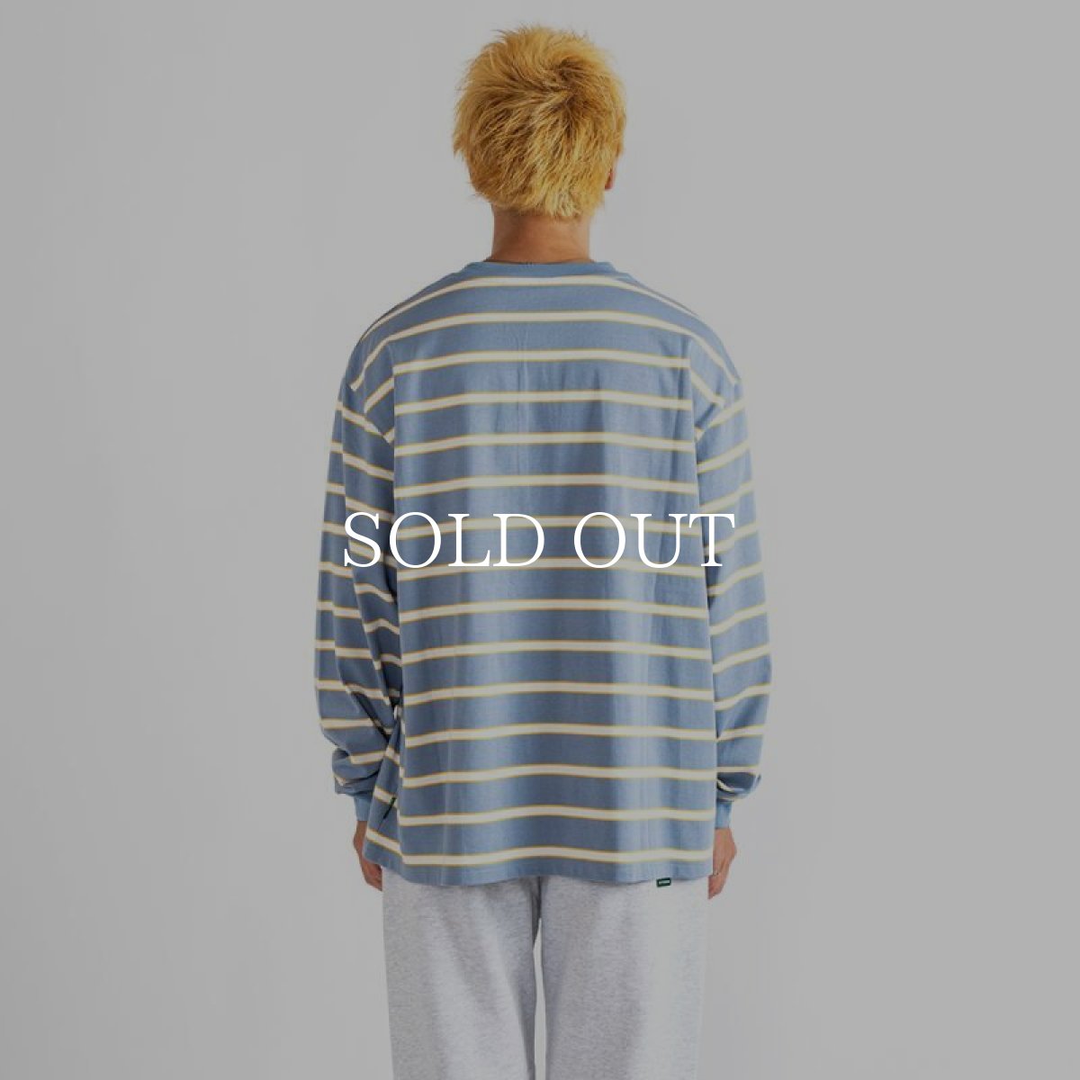 画像4: APPLEBUM  "Bonita" Border L/S T-shirt (Smoke Blue) (4)