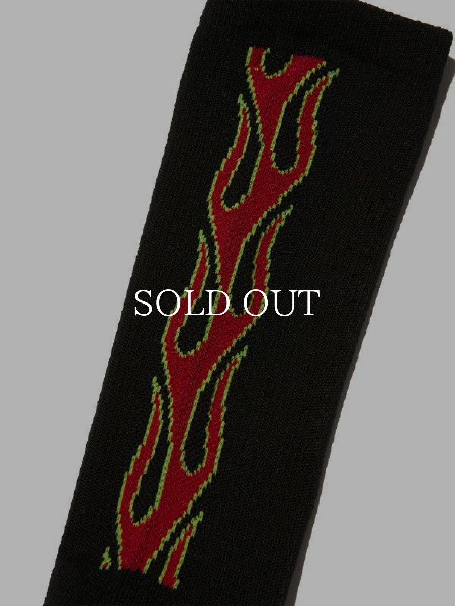 画像2: RADIALL  FLAMES - 1PAC SOX LONG / MERINO WOOL (Black) (2)