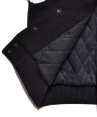 画像8: MINEDENIM  Wool Meiton & Leather Studium Jamper (BLK) (8)