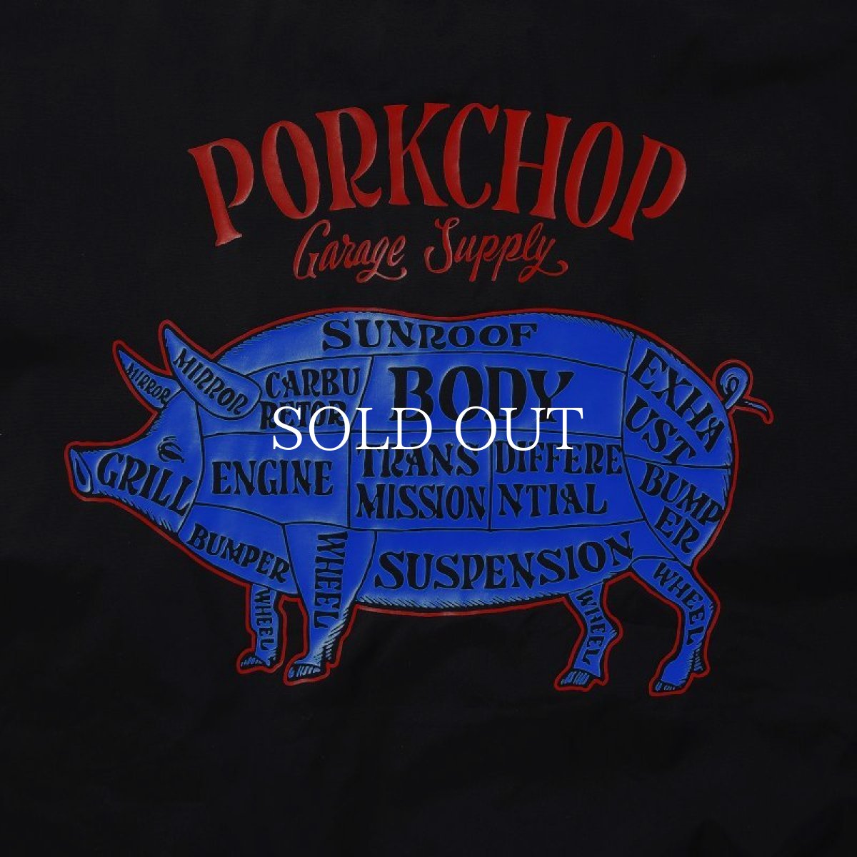 画像3: PORKCHOP GARAGE SUPPLY  PORK BACK COACH JKT (RD×BL) (3)