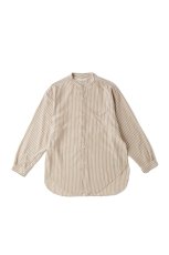 画像1: OLD JOE   BAND COLLAR LONG TAIL SHIRTS (REGATTA STRIPE) (1)