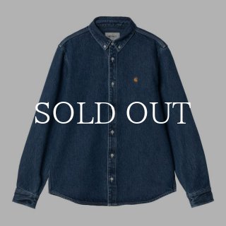 CARHARTT WIP L/S WELDON SHIRT (Black stone washed) I031928