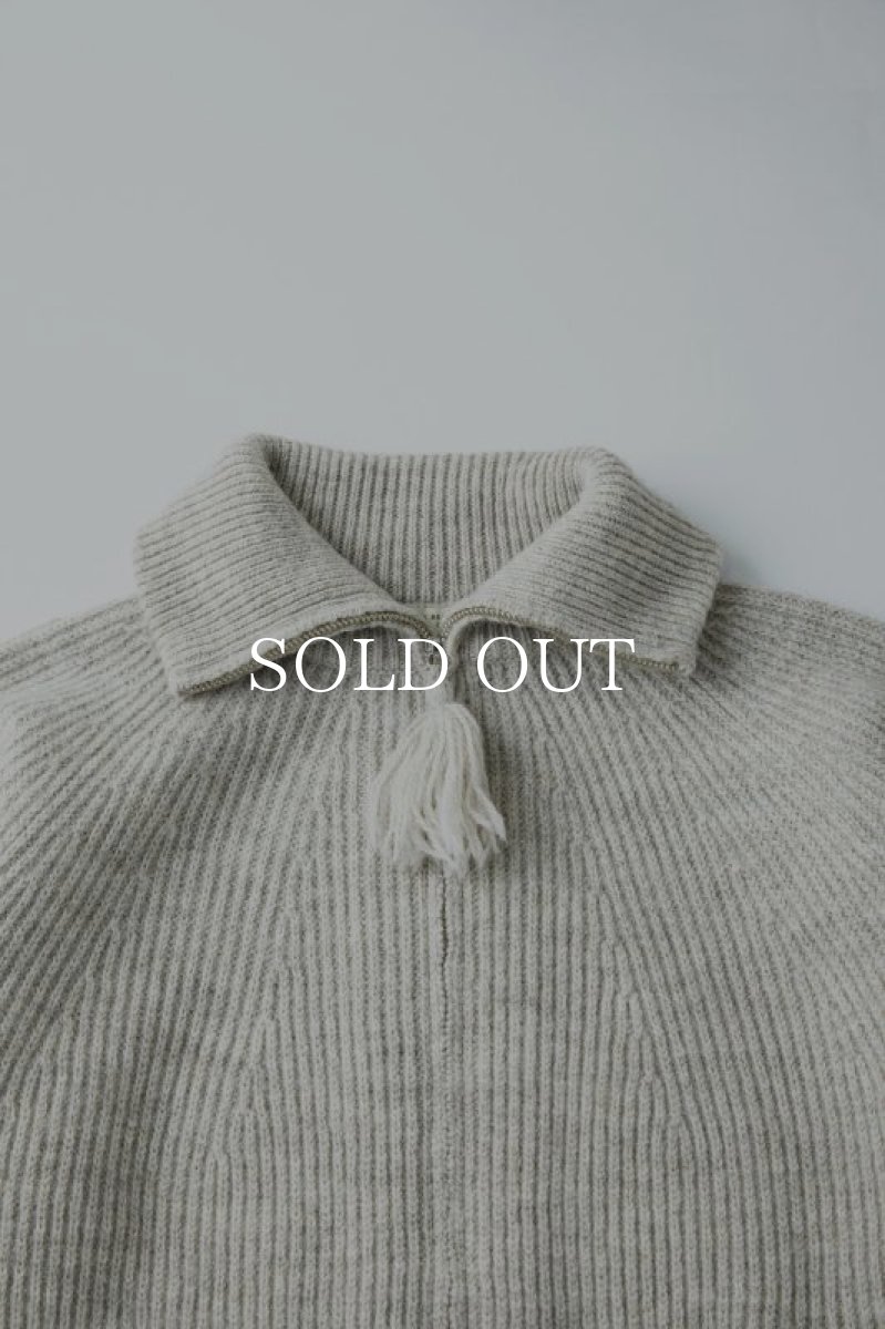 画像5: OLD JOE   TWEEDY YARN ZIP SWEATER (BONE) (5)