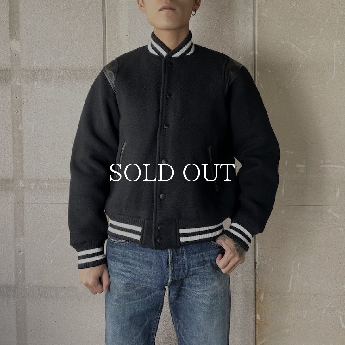 画像9: MINEDENIM  Wool Meiton & Leather Studium Jamper (BLT) (9)