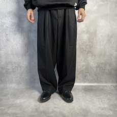 画像4: COOTIE   CA/W Flannel 2 Tuck Wide Easy Trousers (Black) (4)
