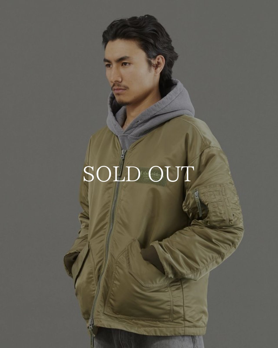 画像15: Liberaiders  COLLARLESS FLIGHT JACKET (OLIVE) (15)