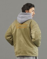 画像16: Liberaiders  COLLARLESS FLIGHT JACKET (OLIVE) (16)