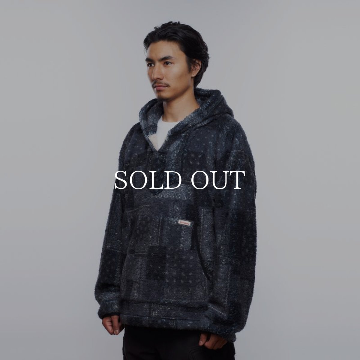 画像4: Liberaiders  BANDANA PILE FLEECE HOODIE (BLACK) (4)