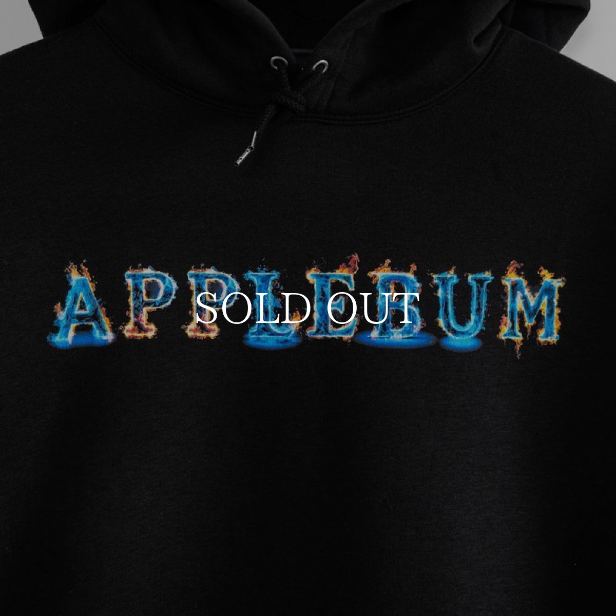 画像4: APPLEBUM  "Blue Flame Logo" Sweat Parka (Black) (4)