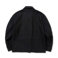 画像2: CALEE  MELTON WOOL SPORTS TYPE JACKET ＜PLANE＞ (BLACK) (2)