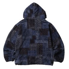 画像2: Liberaiders  BANDANA PILE FLEECE HOODIE (NAVY) (2)