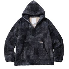 画像1: Liberaiders  BANDANA PILE FLEECE HOODIE (BLACK) (1)