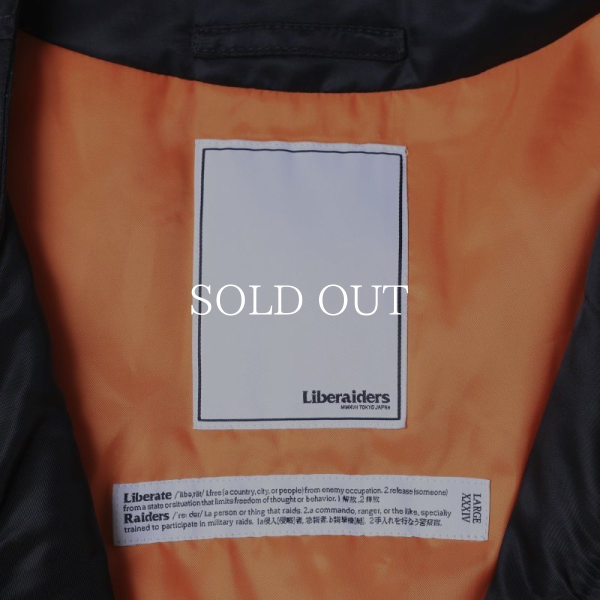 画像3: Liberaiders  COLLARLESS FLIGHT JACKET (BLACK) (3)