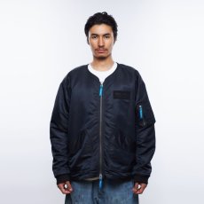 画像10: Liberaiders  COLLARLESS FLIGHT JACKET (BLACK) (10)