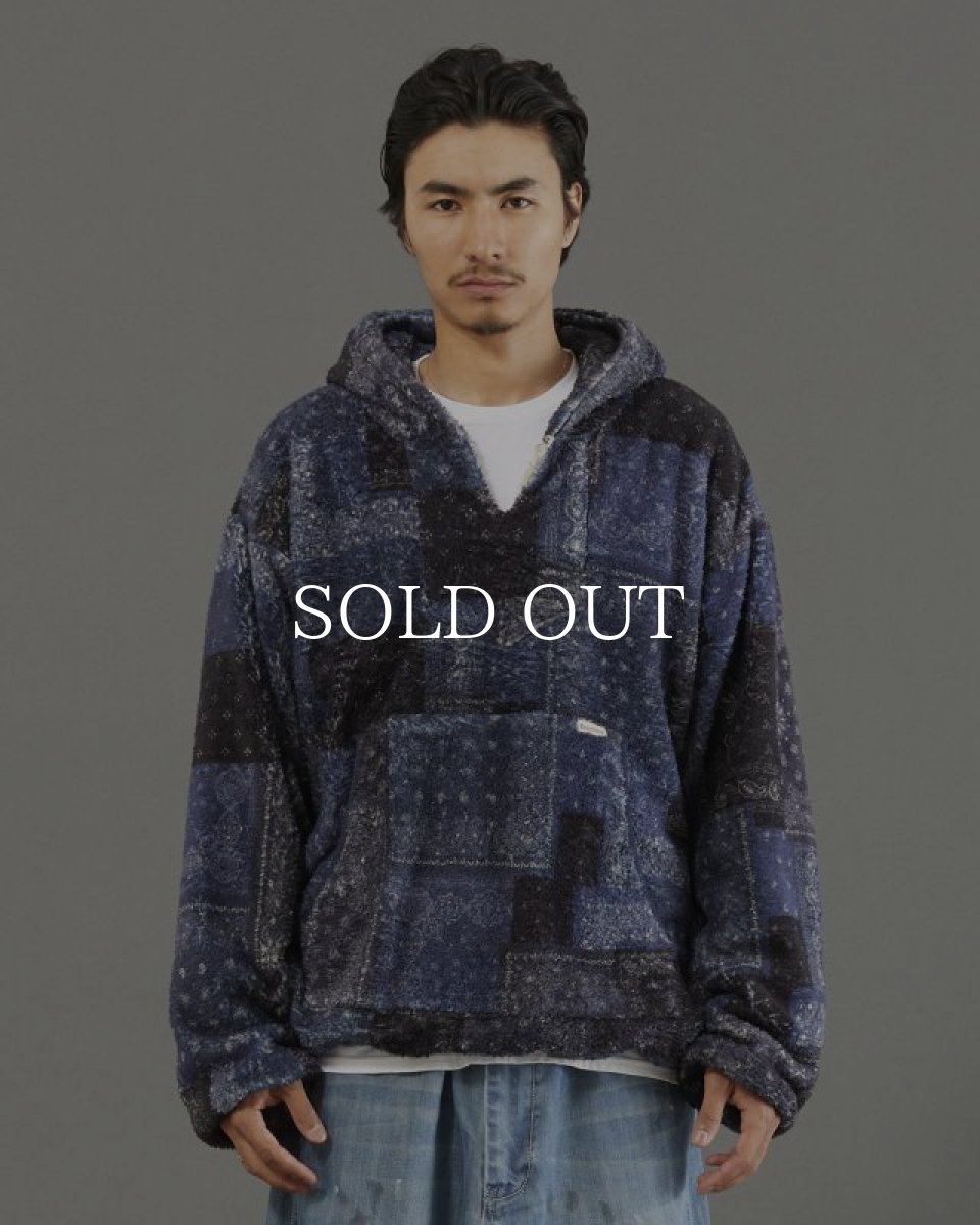 画像13: Liberaiders  BANDANA PILE FLEECE HOODIE (NAVY) (13)