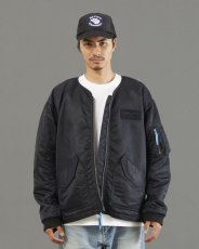 画像13: Liberaiders  COLLARLESS FLIGHT JACKET (BLACK) (13)