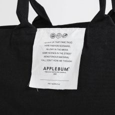 画像6: APPLEBUM  "Blue Flame Logo" Canvas Zip Totebag (Black) (6)