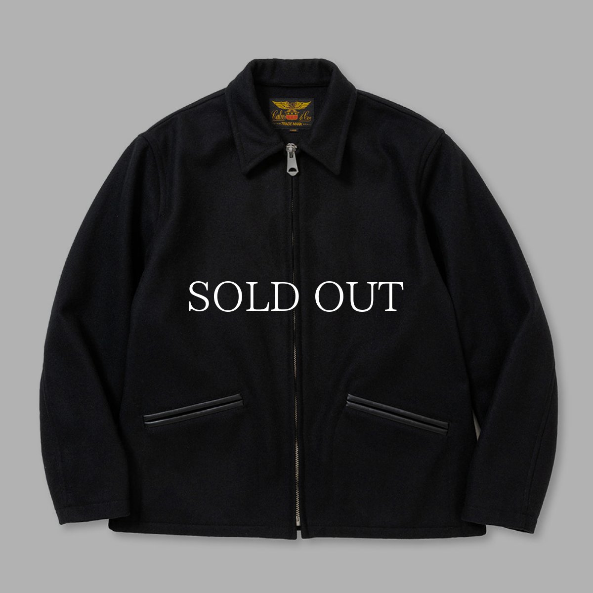 画像1: CALEE  MELTON WOOL SPORTS TYPE JACKET ＜PLANE＞ (BLACK) (1)