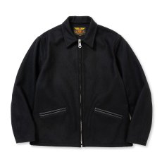 画像1: CALEE  MELTON WOOL SPORTS TYPE JACKET ＜PLANE＞ (BLACK) (1)