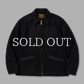 CALEE MELTON WOOL SPORTS TYPE JACKET ＜PLANE＞ (BLACK) CL