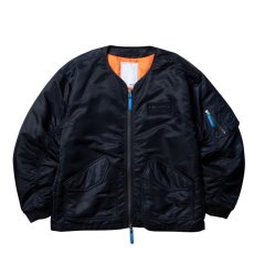 画像1: Liberaiders  COLLARLESS FLIGHT JACKET (BLACK) (1)